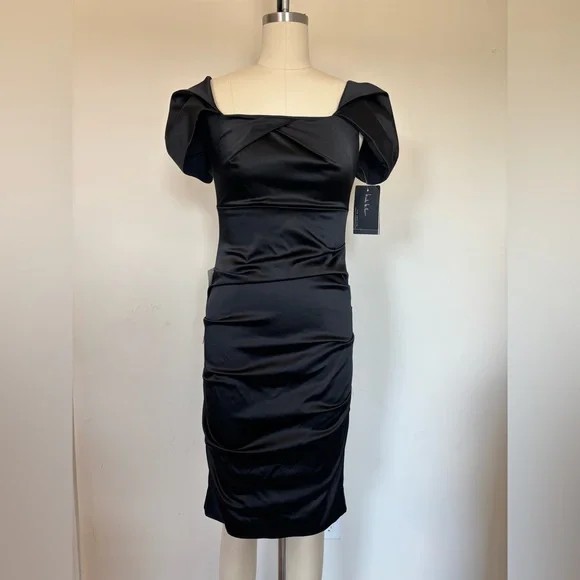 Nicole Miller | Dresses | Nicole Miller Nwt Elegant Black Cocktail Dress |  Poshmark